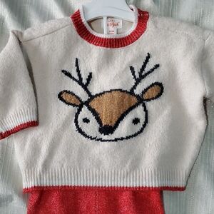 Deer Sweater Top And Bottom Set 0-3M
